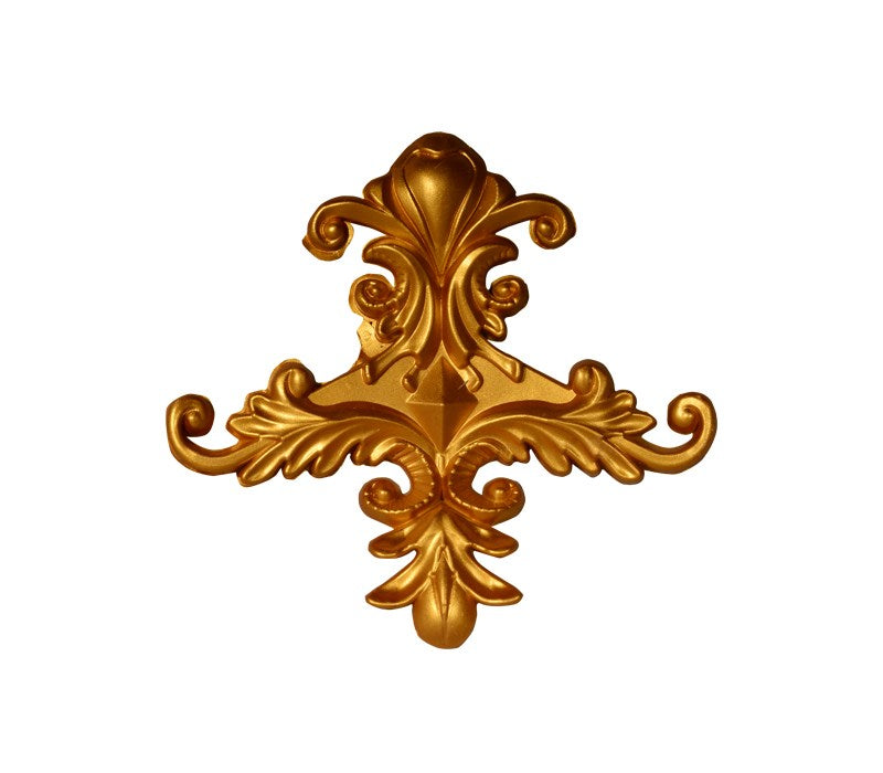 CORNER CEILING AND WALL MOTIF - POLYSTYRENE - DGM53-A - JOINT GOLD 13*13cm
