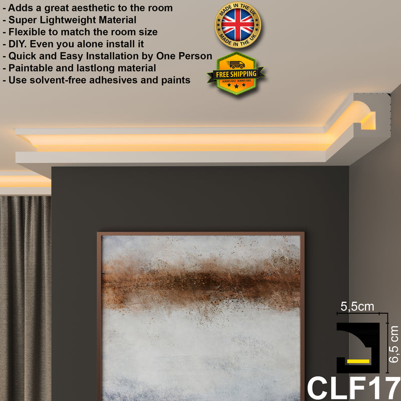 Led Coving Cornice Moulding Ceiling Decoration CLF17