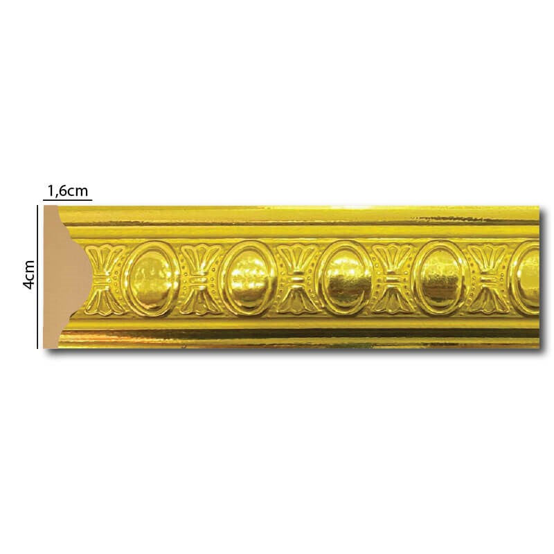 NEW AESTHETIC WALL DECORATION PALACE BORDER LATH MOLDING FINEST QUALITY  GOLD - DA40-A 4cm