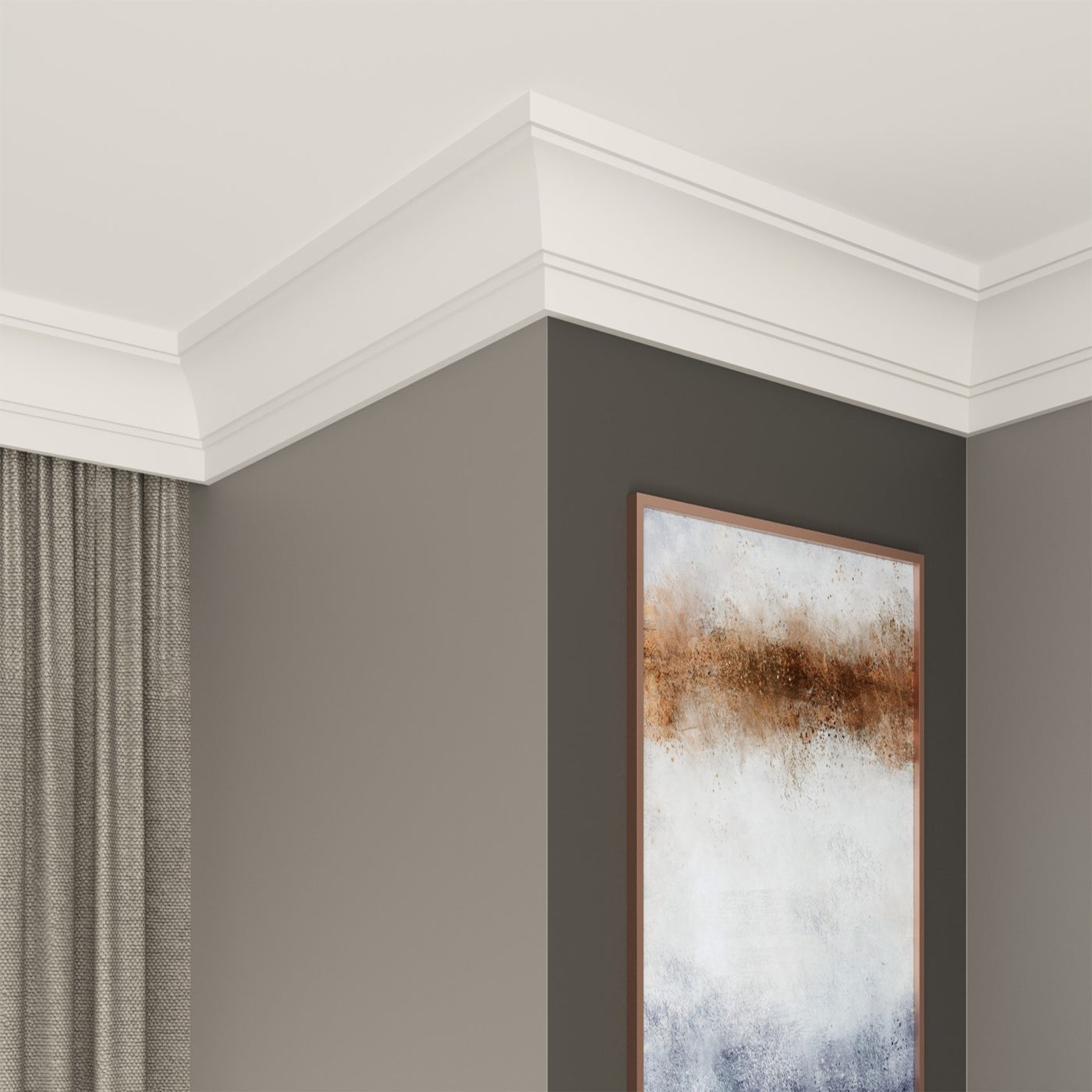 Rustic Ceiling Coving XPS Ceiling Coving Cornice Moulding - CS08 | Fast Decor