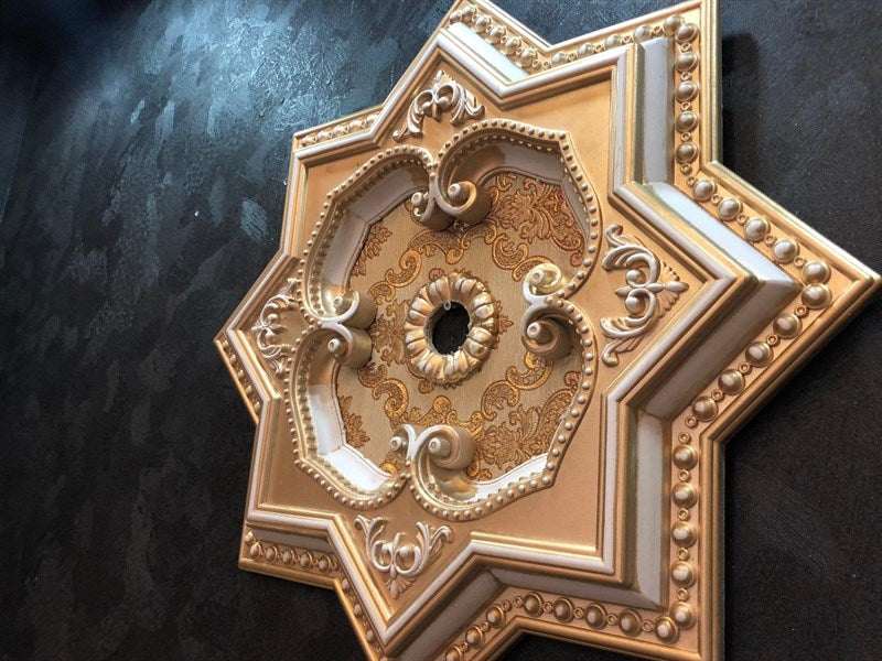 PALACE CEILING ROSE - POLYSTYRENE - DY60-P - STAR PATINA 60cm
