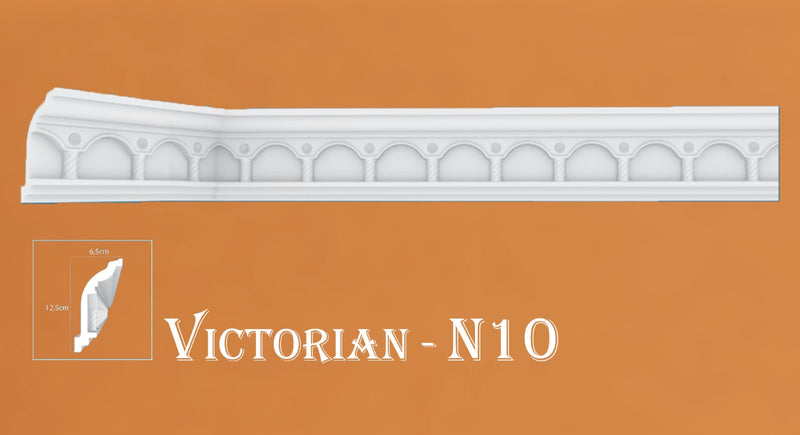 VICTORIAN STYLE SOFT POLYSTRENE CORNICE "BEST PRICE & QUALITY" NEXTDAY DELIVERY - VICTORIAN-N10