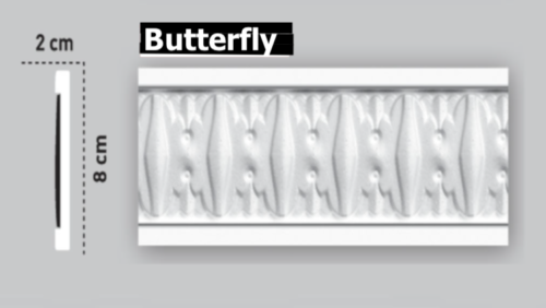 VICTORIAN STYLE SOFT POLYSTRENE CORNICE "BEST PRICE & QUALITY" NEXTDAY DELIVERY - BUTTERFLY